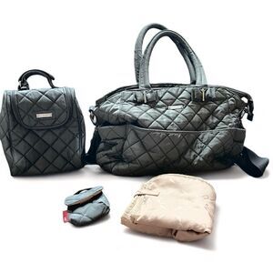 Storksak London Quilted Changing Bag with Attachments